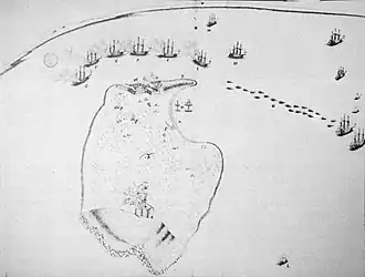 Захват французами острова Горе у голландцев, 1677