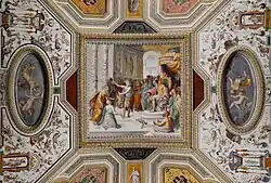 Суд Соломона. Деталь росписи плафона «Зала деяний Фарнезе»