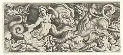 Фриз с триумфом Нептуна. Левая пластина. 1548. Офорт