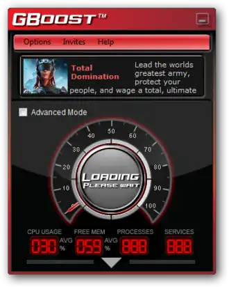 Скриншот программы GBoost