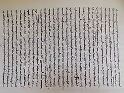 Отрывок из калмыцкой рукописи «Сказание о дербен-ойратах» Габан Шараба (1737)