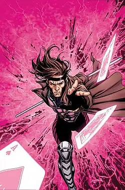Гамбит на обложке X-Men Origins: Gambit vol. 1 #1 (Август 2009)Художник — Дэвид Ярдин.