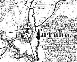 Деревня Гатика на карте 1915 года