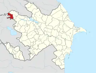 Газахский район на карте