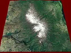 Гегамский хребет, космический снимок