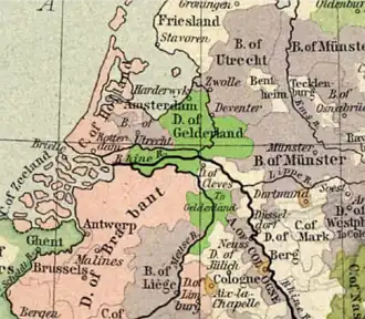 Герцогство Гельдерн в 1477 году.