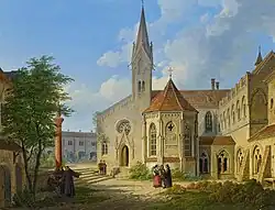 Монастырский двор на юге Германии. 1837