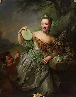 Анна Регина фон Ольтхофф в образе вакханки.