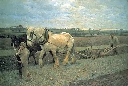 Джордж Клаузен. Пахота, 1889