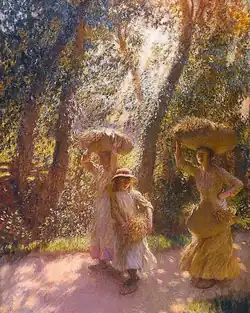 Джордж Клаузен. Сборщицы зерна возвращаются, 1908