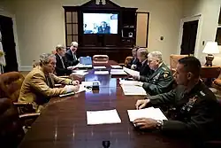 Телеконференция Джорджа Буша в комнате Рузвельта