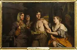 Геркулес между пороком и добродетелью. Холст, масло. Лувр, Париж