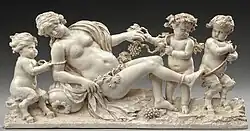 Вакханка, скованная двумя сатирами. Между 1640 и 1668. Слоновая кость. Лувр, Париж