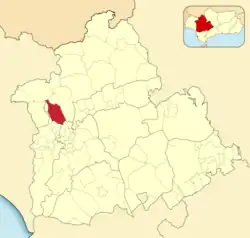 Расположение муниципалитета Херена на карте провинции