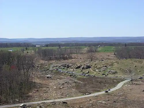 Вид с Литл-Раунд-Топ на запад