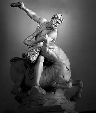 Геракл, убивающий кентавра Несса. 1599. Лоджия деи Ланци, Флоренция