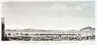 Вид Варварийского берега, с мысом Спартель и прибывшим флотом (1782 ?)