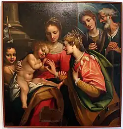 Мистическое обручение Святой Екатерины. Ок. 1590 г. Холст, масло. Музей археологии и искусства Мареммы, Тоскана