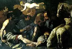 Благовестие пастухам (приписывается?). Между 1625 и 1630. Холст, масло. Музей Каподимонте, Неаполь