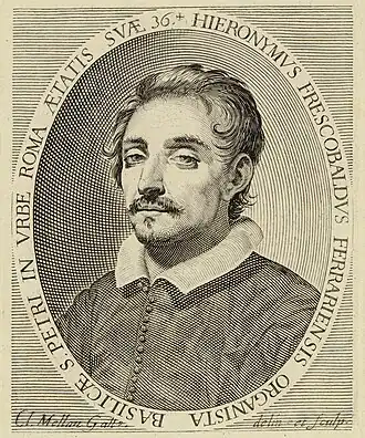 Джироламо Фрескобальди. 1619. Гравюра резцом