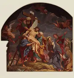 Снятие с креста. 1706. Фреска. Замок Пушталь, Словения