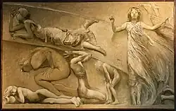 От мифа об укрощении грубой силы до высших достижений науки. Для выставки «Искусство и культура». Милан. 1906