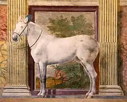 Деталь росписи "Зала лошадей"