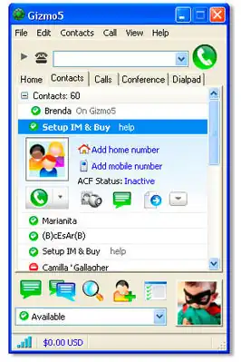 Скриншот программы Gizmo5