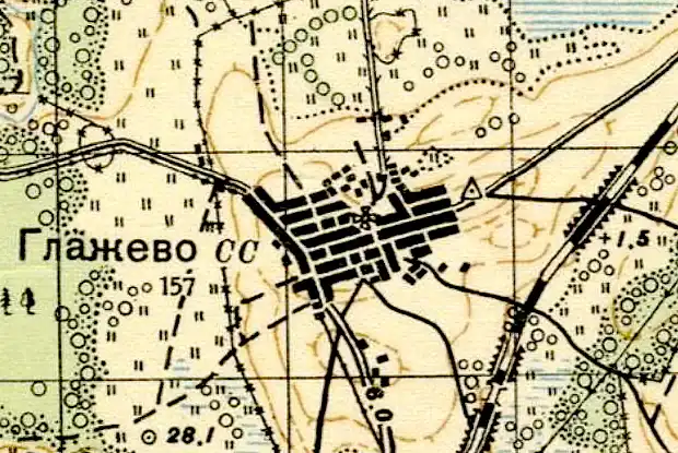 План села Глажево. 1937 год