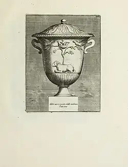 Иллюстрация издания «Древние гробницы, то есть римские и этрусские мавзолеи, обнаруженные в Риме и в других известных местах, содержащие множество выдающихся памятников». 1767. Офорт