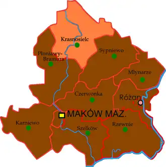 Красносельц на карте