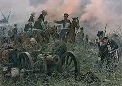 Генерал Гнейзенау в битве при Линьи.