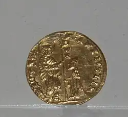 Золотой византийский дукат XV века