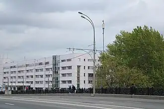 Опора контактной сети троллейбуса с демонтированной контактной сетью