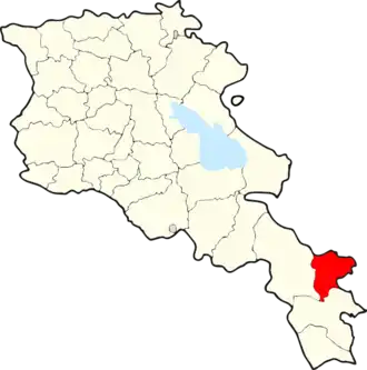 Горисский район на карте