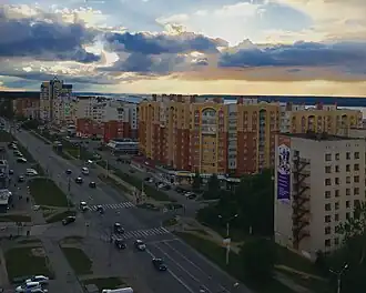 Вид на проспект с крыши одного из домов