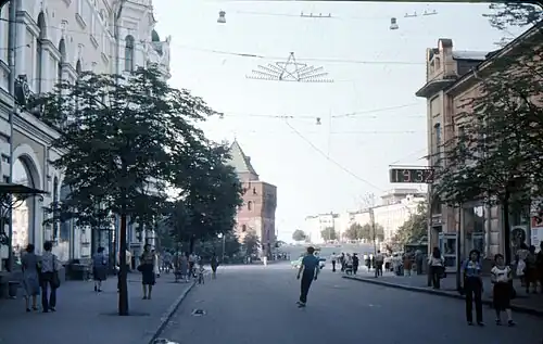 Улица им. Я. Свердлова, площадь Минина и Пожарского, 1985 год