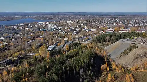 Вид на Кушву и пруд
