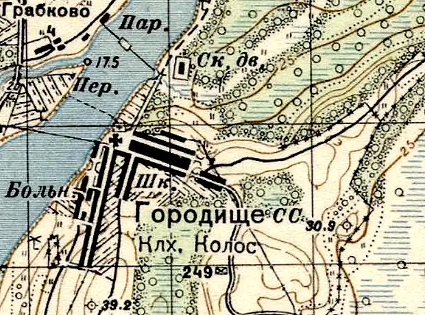 План села Городище. 1937 год