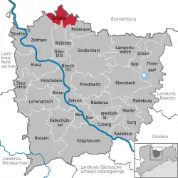 Грёдиц на карте района