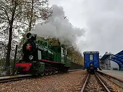 Манёвры паровоза Гр-332 на станции Пионерская