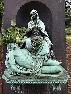 Оплакивание Христа. 1892. Надгробие А. Виттига. Северное кладбище, Дюссельдорф