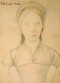 «Портрет леди Паркер», возможно, Джейн Паркер. Художник — Ганс Гольбейн-младший