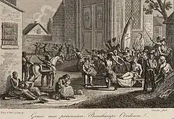 «Спасибо заключённым, Боншам заказывает это!..». Между 1808 и 1824. Офорт