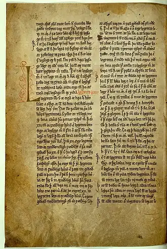 Grágás GKS 1157 fol, s. 84, sp. B