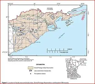 Гранд-Портидж на карте