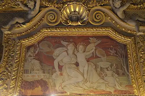 Картина «Греческая архитектура» с автографом греческими буквами