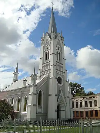 Лютеранская церковь в Гродно после реставрации фасада в 2015 году