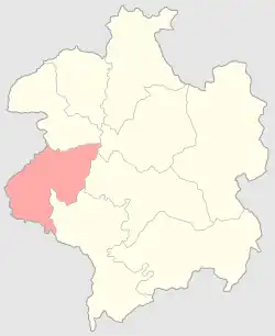 Бельский уезд на карте