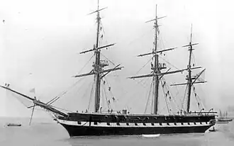 Фотография фрегата «Громобой», систершипа фрегата «Илья Муромец»